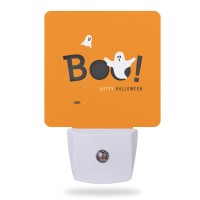 Aowula Happy Halloween Night Lightboo Ghost Night Lights Plug Into Wall For Boys Girls Bedroom Decorative Half Round Nightligh