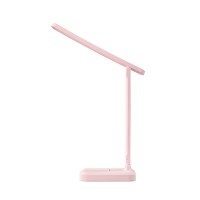 Led Desk Lamp Touch Control,Dimmable Reading Lamps Small Desk Lamp With Usb Charging Port 5 Lighting Modes Table Lamp With Phone Holder Foldable Led Desk Lamp For Home Office Room (Pink)