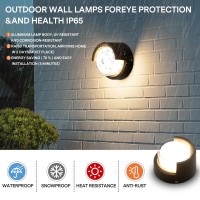 Scpitw R-Yy-Bd-012-3K Wall Light,Outdoor Modern Wall Sconce,Minimalist Style Wall Mount Light,Round Outdoor Aluminum Wall Light,No Glare High Brightness 3000K Warm Lights, For Porch/Front Door