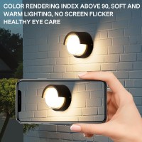 Scpitw R-Yy-Bd-012-3K Wall Light,Outdoor Modern Wall Sconce,Minimalist Style Wall Mount Light,Round Outdoor Aluminum Wall Light,No Glare High Brightness 3000K Warm Lights, For Porch/Front Door