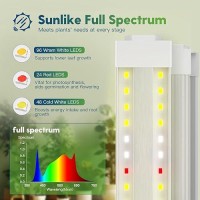 Freelicht 1 Pack 4Ft Led Grow Light 40W 250W Equivalent Full Spectrum Sunlight Growing Lamp Fixture Linkable Hanging Plant