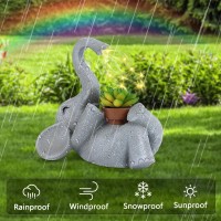 Ioooo Solar Outdoor Fairy Garden House Statues Decor Outdoor Statues Lucky Birthday Present For Women Patio Lawn Garden Decor