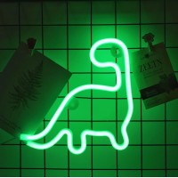 Dinosaur Neon Sign Led Light Wall Decoration Room Decor Cute Night Light Gift Children Kids Girl Gift Birthday Party Aesthetic L