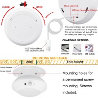 Bigmonat Motion Sensor Rechargeable Light Wireless Led Shower Ceiling Light With Remote 10 Color Changing Night Light For Show