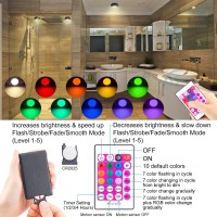 Bigmonat Motion Sensor Rechargeable Light Wireless Led Shower Ceiling Light With Remote 10 Color Changing Night Light For Show