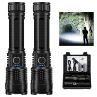 Sigoobal Flashlights High Lumens Rechargeable 990000 Lumens Bright Flashlight Powerful Flashlights With 5 Mode For Outdoor 2P