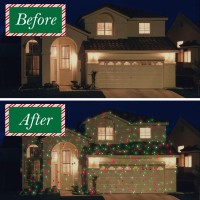 Christmas Projector Laser Lights For House - Timer Outlet And Remote Included - 18 Patterns - Red And Green