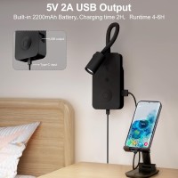 Ellasay Wall Mount Reading Light Focused Book Light For Reading In Bed With Raised Touch Control Rechargeable Reading Lamp With