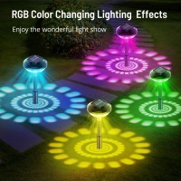 Bright Outdoor Solar Pathway Lights 6 Pack Color Changing Led Solar Lights Outdoor Waterproof Path Lights Solar Powered Garden