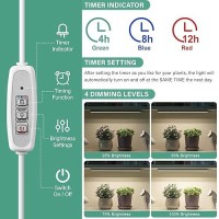 Foxgarden Grow Light Full Spectrum Aluminum Plant Light Strip For Indoor Plants 96 Led Bright Grow Lamp With Auto Onoff Timer