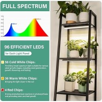 Foxgarden Grow Light Full Spectrum Aluminum Plant Light Strip For Indoor Plants 96 Led Bright Grow Lamp With Auto Onoff Timer