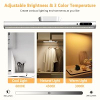 Moslumin Motion Sensor Led Light Bar Indoor Battery Powered Operated Wall Strip Lights With Remote Control Rechargeable Magnet