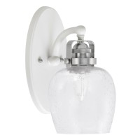 Easton 1 Light Wall Sconce Shown In White & Brushed Nickel Finish With 6