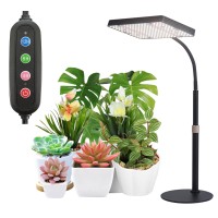 Fecida Grow Lights For Indoor Plants Full Spectrum Desk Grow Light 4812 Hr Timer Table Top Houseplants Grow Lamp 208Pcs Led