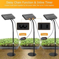 Fecida Grow Lights For Indoor Plants Full Spectrum Desk Grow Light 4812 Hr Timer Table Top Houseplants Grow Lamp 208Pcs Led