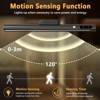 Moslumin Motion Sensor Led Light Bar Indoor Battery Powered Operated Wall Strip Lights With Remote Control Rechargeable Magnet