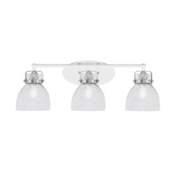 Easton 3 Light Bath Bar Shown In White & Brushed Nickel Finish With 6