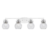 Easton 4 Light Bath Bar Shown In White & Brushed Nickel Finish With 5.75