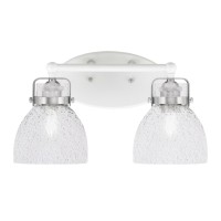 Easton 2 Light Bath Bar Shown In White & Brushed Nickel Finish With 6