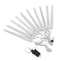 Jeffergarden Meteor Shower Lights, 4W Plastic Fine Workmanship Us Plug 120V Christmas Icicle Lights For Weddings (White Light)