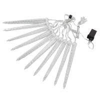 Jeffergarden Meteor Shower Lights, 4W Plastic Fine Workmanship Us Plug 120V Christmas Icicle Lights For Weddings (White Light)