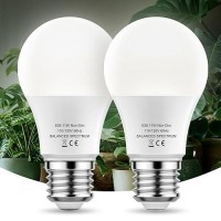 Grow Light Bulbs 5000K Led Grow Light Bulb A19 Full Spectrum Light Bulb Grow Bulb E26 Base 11W Plant Light Bulbs 100W Equiva