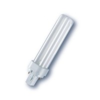 Osram Pack Of 10 Compact Fluorescent Lamps Dulux D 18 Watt 840 4000 Kelvin Neutral White/Cold White G24D-2 2 Pin | Lumilux Cool White