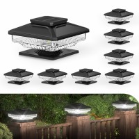 Solar Post Cap Lights 8 Pack 4X4 Solar Post Cap Lights Outdoor Waterproof Fence Post Cap Lights Outside Post Lights Solar Power