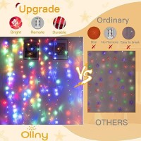 Ollny Curtain Lights 200Led 66X66Ft Usb Multicolor Christmas Curtain Lights With Remote 8 Modes Timer Waterproof String Ligh