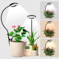 Wolezek Grow Lights For Indoor Plants Full Spectrum Clip On 3 Colors Grow Light Two Installation Options Plant Lights For Indo