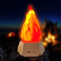 Flame Night Light 1200Mah Flickering Flame Lamp 3 Mode Flameless Candles With Flickering Flame Usb Rechargeable Campfire Night L