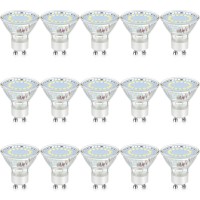 Maylaywood Gu10 Led Light Bulbs, 50 Watt Halogen Equivalent, 5000K Daylight White, Non-Dimmable, 450 Lumens, 4W Led Bulb Replacement For Recessed Track Lighting, 15-Pack