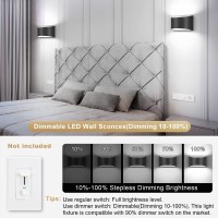 Trlife Modern Wall Sconces 3000K4000K6000K Selectable And Dimmable Led Wall Sconce 12W Aluminum Wall Mounted Light Hardwired