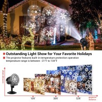 Snowflake Projector Lights,Christmas Snowflake Light Projector,Hd Snowfall Projector Lights Outdoor Ip65 Waterproof For House 180Rotation Led Holiday Light Projector For Xmas Holiday, Party, Wedding