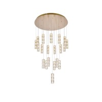 Polaris 38 Inch Led Chandelier In Gold