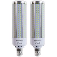 Bluestars 2-Pack Super Bright 50W Led Corn Light Bulbs E26/E27 Medium Base 3200 Lumens (500W Equivalent) Cool White 5000K, For Homes, Outdoors, Commercial, Warehouses, Garage & Backyard Lighting