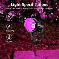 Sunvie 12 Pack Rgbw Color Changing Landscape Lights With 300W Low Voltage Landscape Transformer 1224V Led Landscape Lighting Ki