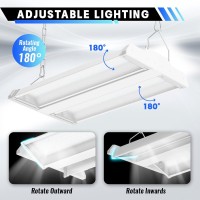 Led Linear High Bay Light 2Pack 150W 20250Lm 010V Dimmable 5000K Daylight Adjustable Tilt Hanging Led High Bay Shop Lighting