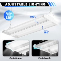 Allsmartlife Led Linear High Bay Shop Light 2Pack 200W 27000Lm 5000K Daylight 010V Dimmable Adjustable Led High Bay Lighting