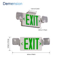 Cm Mzy Led Exit Sign With Emergency Lights Exit Sign Lights With Battery Backup Green Letter Emergency Exit Sign Lights With Tw