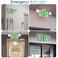 Cm Mzy Led Exit Sign With Emergency Lights Exit Sign Lights With Battery Backup Green Letter Emergency Exit Sign Lights With Tw