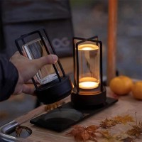 2024 New Portable Lumison Crystal Lantern Table Lamp 3 Colors Rechargeable Cordless Led Lights For Indoor Outdoor (Gold)