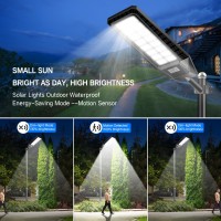 Adewalk Solar Street Light 3200W Solar Street Lights Outdoor Waterproof 120000 Lumens Solar Lights Outdoor With Dusk To And Re