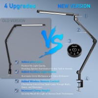 Amazlit Desk Lamp Desk Light With Clamp Stepless Dimming Adjustable Color Temperature Modern Eyecaring Architect Lamp With