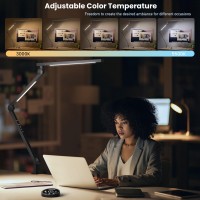 Amazlit Desk Lamp Desk Light With Clamp Stepless Dimming Adjustable Color Temperature Modern Eyecaring Architect Lamp With