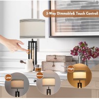 27In 2Light Table Lamps For Living Room Touch Control Farmhouse Table Lamps Set Of 2 Tall Table Lamps 3Way Dimmable Bedroom La