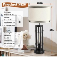 27In 2Light Table Lamps For Living Room Touch Control Farmhouse Table Lamps Set Of 2 Tall Table Lamps 3Way Dimmable Bedroom La