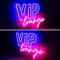 Horseneon Vip Lounge Neon Signs For Wall Decor Vip Neon Lights Signs For Room Decor Led Light Up Sign With Usb Powered For Bar