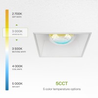 Asd Trimless Gimbal Led Recessed Lighting 2 Inch 8W 120V Square Led Downlight Adjustable Dimmable Directional Ceiling Light Wi