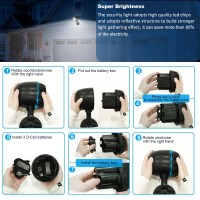 Youngpower Outdoor Motion Sensor Light Battery Operated Ip65 Waterproof Ultra Bright Motion Sensor Outdoor Spotlight Base Adjus